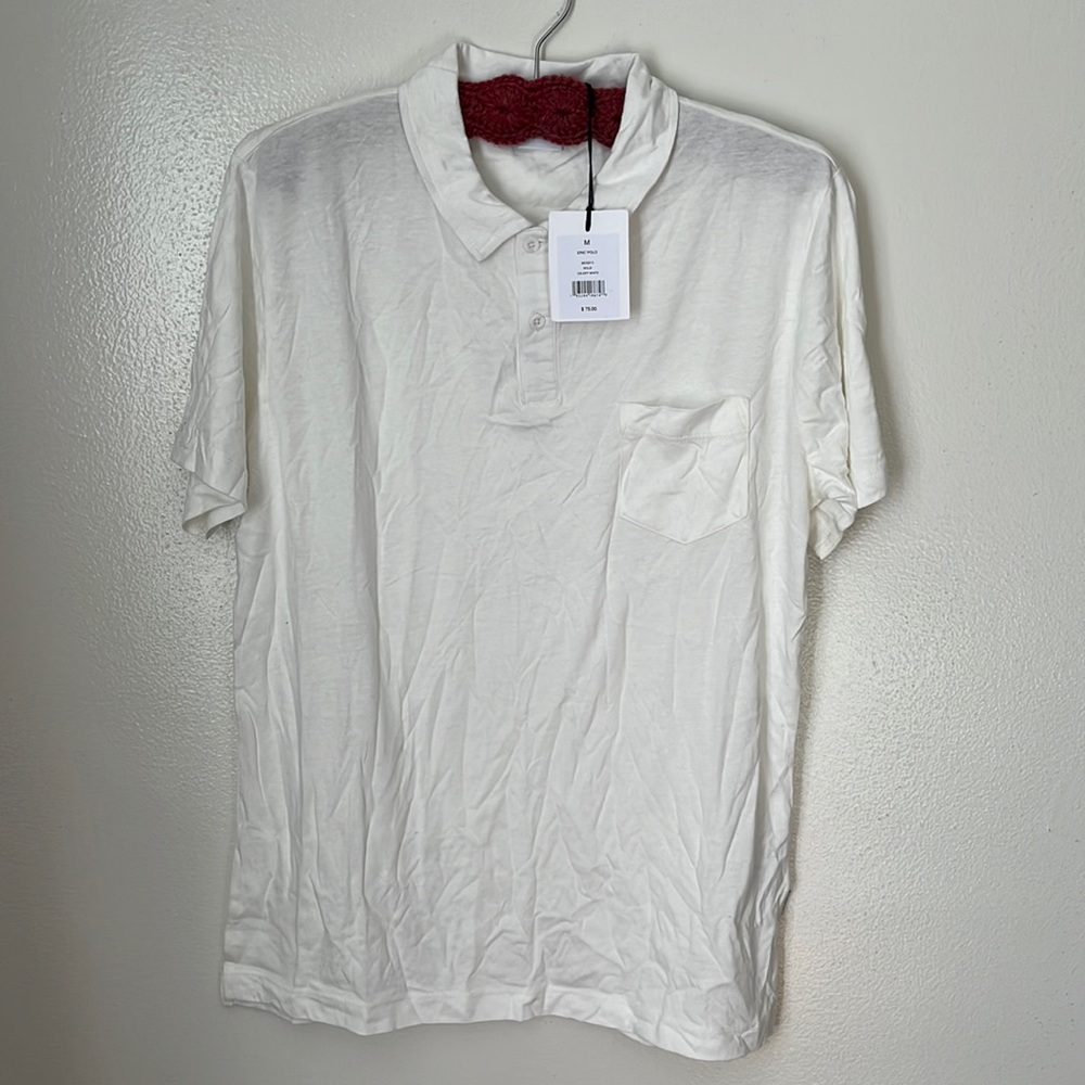 NWT Onia Eric Polo White Medium